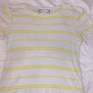 Yellow and White Striped Shirt